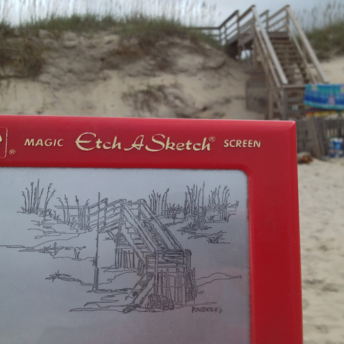 etch-a-sketch original art